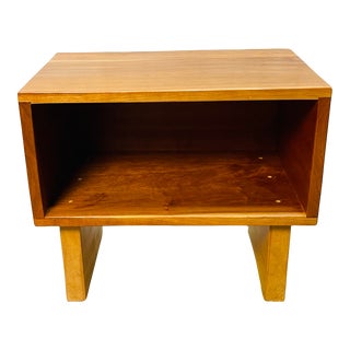 Vintage 1960s Maple Wood Open Nightstand For Sale