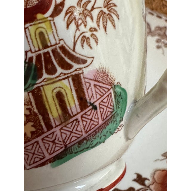 Antique 1880s Sarreguemine Kyoto France Tea Cup and Saucer Set for Two(2) For Sale - Image 15 of 18