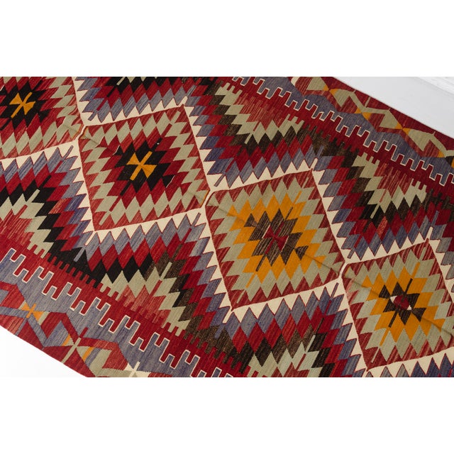 Textile Vintage Anatolian Kilim Rug For Sale - Image 7 of 10
