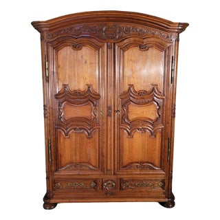 Louis XIV Wardrobe in Oak For Sale