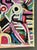 Vintage Geometric Vibrant Terry J Frid Oil on Canvas For Sale - Image 9 of 17