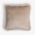 Happy Pillow Soft Velvet Cushion with Fringe Beige-Beige by Lorenza Briola for Lo Decor For Sale - Image 4 of 4