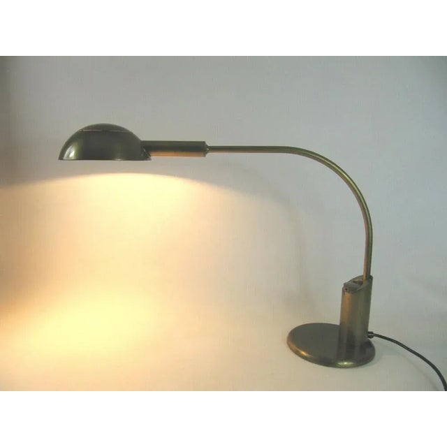 Brown Mid-Century Desk Lamp in Brass by Florian Schulz For Sale - Image 8 of 10