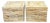 Pair Italian Specimen Travertino Oniciato Cube Side Tables, Style of Romeo Rega For Sale