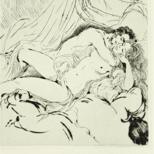 Sexual Encounter is a beautiful drypoint made by the French painter, illustrator, and writer Amandine Doré in the second...