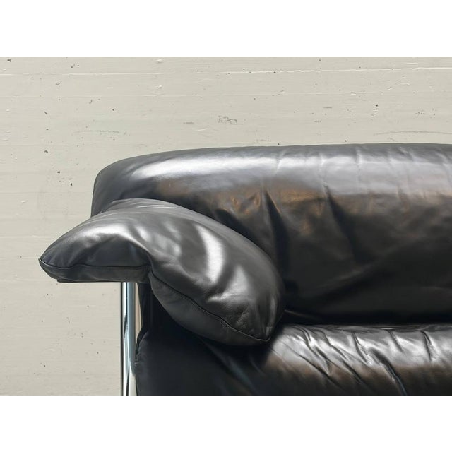 Black 3-Seater Sofa by Pierluigi Cerri for Poltrona Frau, Italy, 1990s For Sale - Image 12 of 15