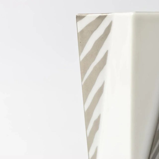 Bing & Grondahl Danish Futura Vase in Porcelain by Else Kamp for Bing & Grondahl, 1980s For Sale - Image 4 of 10