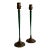 Vintage Mid 20th Century Hunter Green Metal Table Lamps - a Pair For Sale