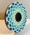 Art Deco Vintage Jonathon Adler Art Deco Style Blue & White Small Round Tabletop Picture Frame For Sale - Image 3 of 9