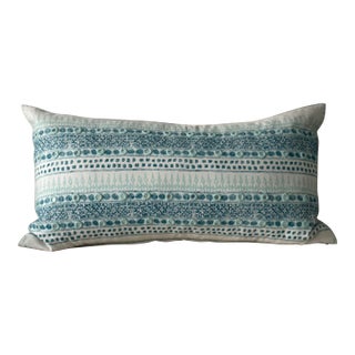 John Robshaw Ikat Bolster Pillow For Sale