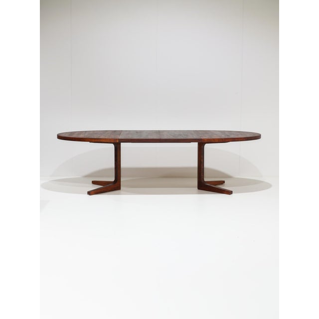 Oval Extendable Dining Table in Kingwood from Dyrlund, Denmark, 1960s For Sale - Image 17 of 17