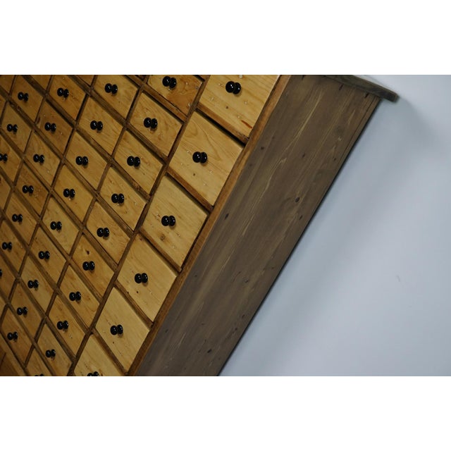 Vintage Dutch Pine Apothecary Cabinet, 1950s For Sale - Image 9 of 10