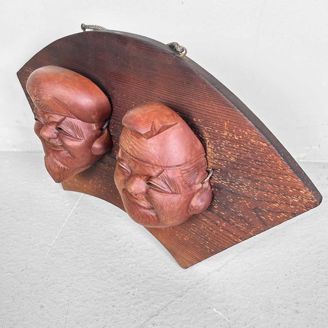 1920s Wooden Display of Gods Ebisu and Daikoku, Japan, 1920s For Sale - Image 5 of 11