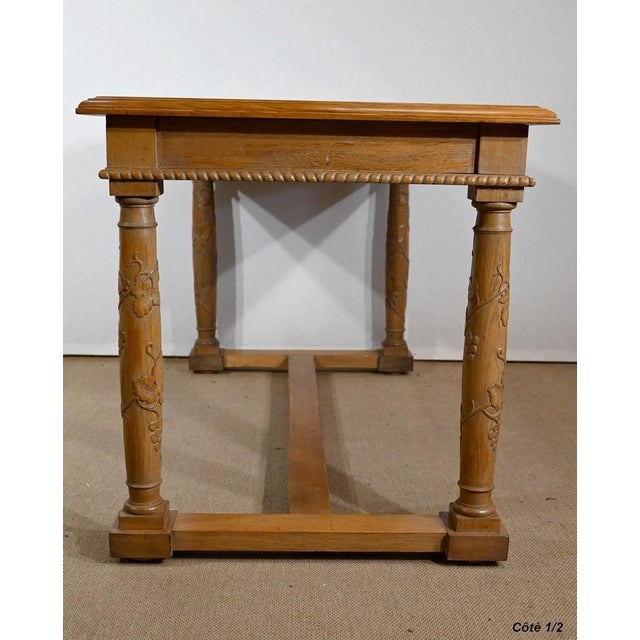 Empire Style Desk in Oak, 1950s For Sale - Image 10 of 18
