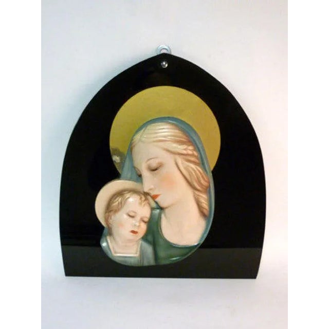 Ceramic Italian Art Deco Madonna Maternity Ceramic, 1930s For Sale - Image 7 of 7