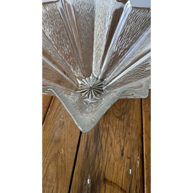 Glass Vintage Walther Glas Starburst Centerpiece Bowl For Sale - Image 7 of 7
