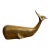 Vintage Solid Brass Nautical Whale Paperweight Sculpture For Sale