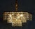 Brass and Lead Crystal 3-Light Chandelier from Palwa, 1960s For Sale - Image 9 of 10