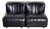 Black Leather 9000 Modular Sofa by Tito Agnoli for Mobilier International, 1975, Set of 2 For Sale
