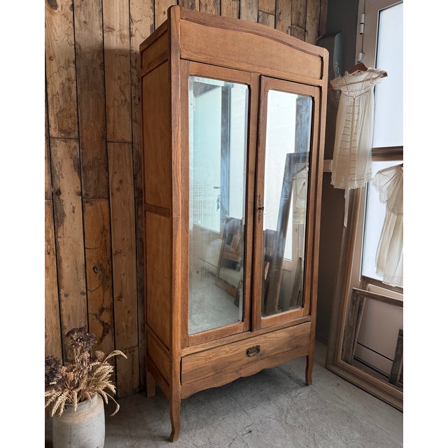 Art Deco Oak Wardrobe, 1930s For Sale - Image 8 of 16