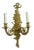 Classical Brass 2 Arm Lighted Candelabra Sconce For Sale