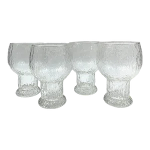 1970s Scandinavian Modern Style Water Goblets by Indiana Glass - Set of 4