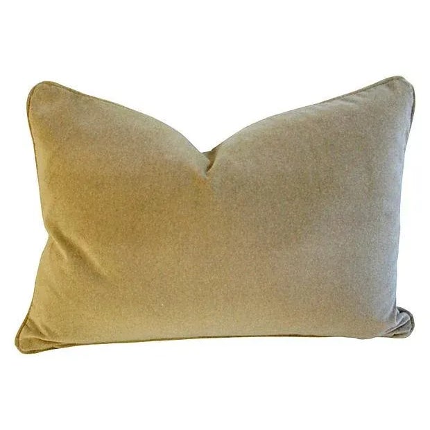 Custom Floral & Scalamandre Velvet Feather/Down Pillows 26" X 18" - Pair For Sale In Los Angeles - Image 6 of 9