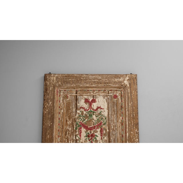 19th Century French Wood Patinated Door With Mirror For Sale - Image 16 of 18