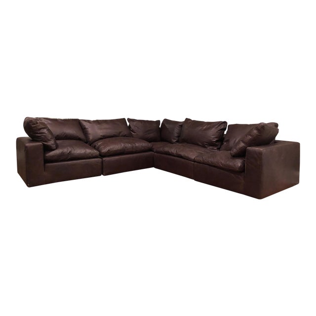 Restoration Hardware Cloud Leather Modular Sectional Chairish