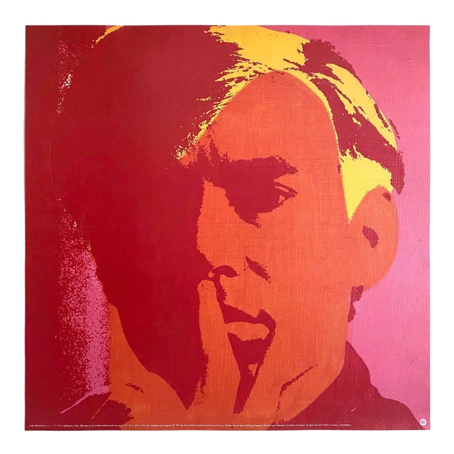 Andy Warhol Foundation Vintage 1993 Offset Lithograph Print Pop Art Poster " Self Portrait " 1966 For Sale