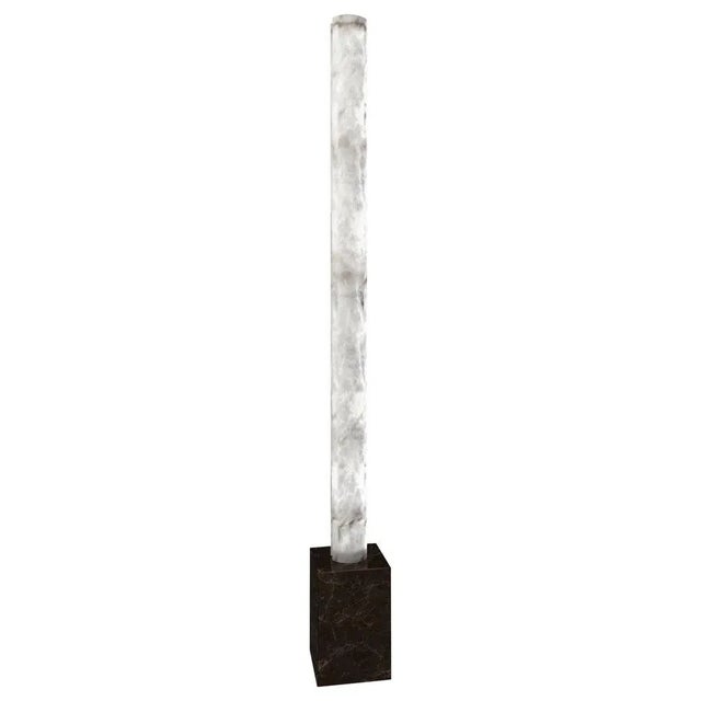 Stone Zeus Emperador Marble Floor Lamp by Alabastro Italiano For Sale - Image 7 of 7