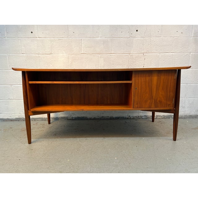 Mid-Century Danish Teak Desk by Arne Vodder for h.p Hansen For Sale - Image 15 of 17