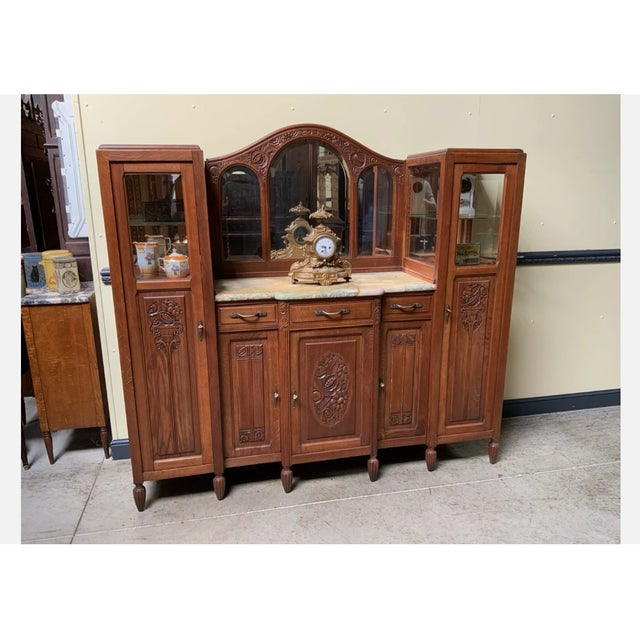 Vintage Art Deco Sideboard in Oak, 1930 For Sale - Image 9 of 14