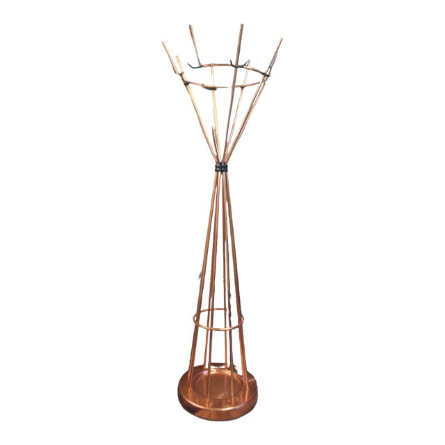 1950s Copper and Steel Tubular Coat Rack, Italy | Chairish