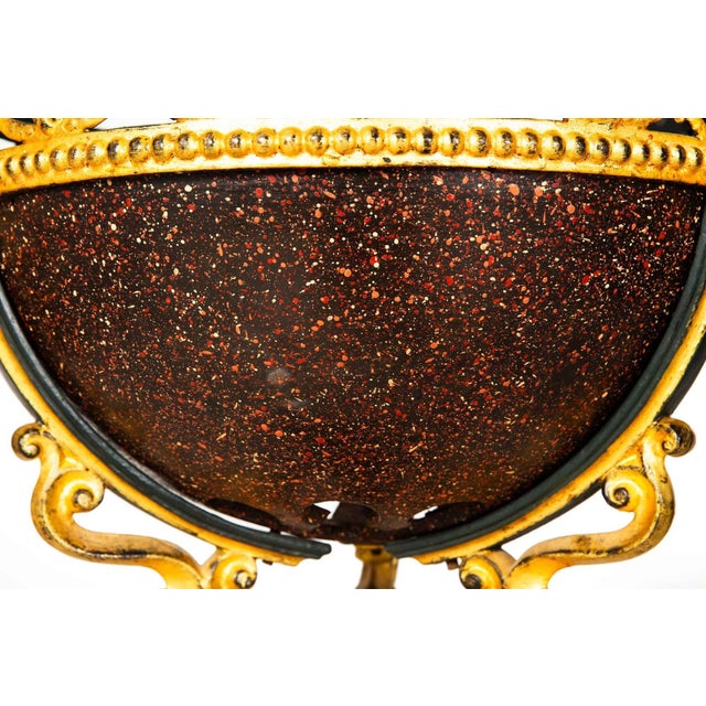 Regency Style Gilt and Faux Porphyry Iron Athenienne Jardinierre Plant Stand For Sale - Image 10 of 18