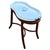 Late Victorian French style bidet /bath sink wash basin featuring a bentwood frame attributed to Thonet. The set is topped...