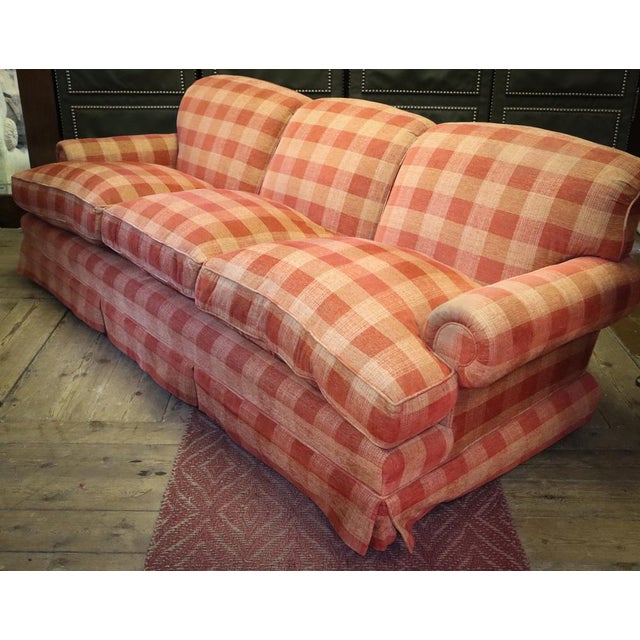 Textile Large Gingham Three-Seater Sofa by George Smith, 2010s For Sale - Image 7 of 18