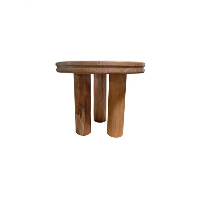 Not Yet Made - Made To Order Sculptural Solid Teak Wood Round Table For Sale - Image 5 of 5