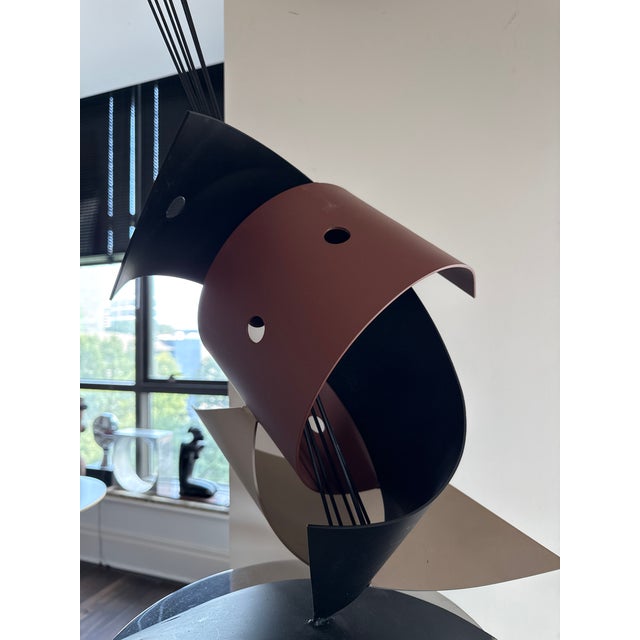 1970s 1970s Abstract Welded Metal Table Sculpture by C Jere For Sale - Image 5 of 5
