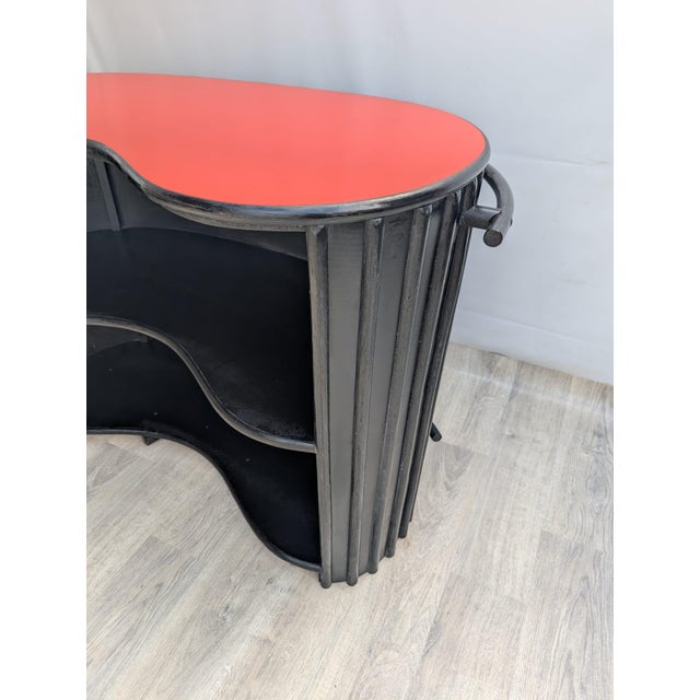 Vintage French Tropical Bamboo Cocktail Bar with Chairs, 1960s, Set of 5 For Sale - Image 11 of 16