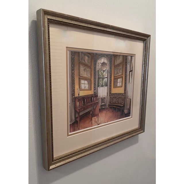 This beautifully detailed original print of a classic interior by James "Jim" Steinmeyer who painted watercolors of...