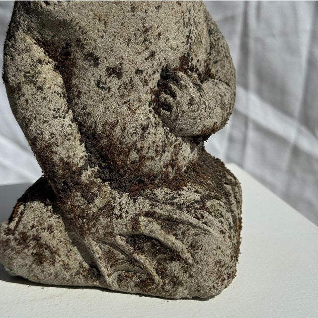 Gray Small Balinese Limestone Frog Sculpture, 2000s For Sale - Image 8 of 9