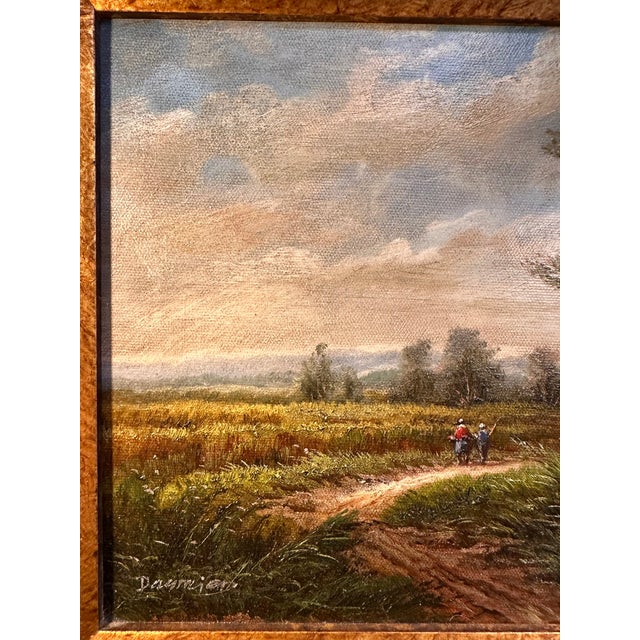 1990s Jean Daumier Original French Impressionist Oil Painting on Canvas | Countryside Landscape | Ornate Gilded Frame For Sale - Image 17 of 18