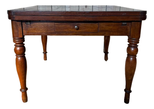 Mahogany Dining Table with Integrated Extensions