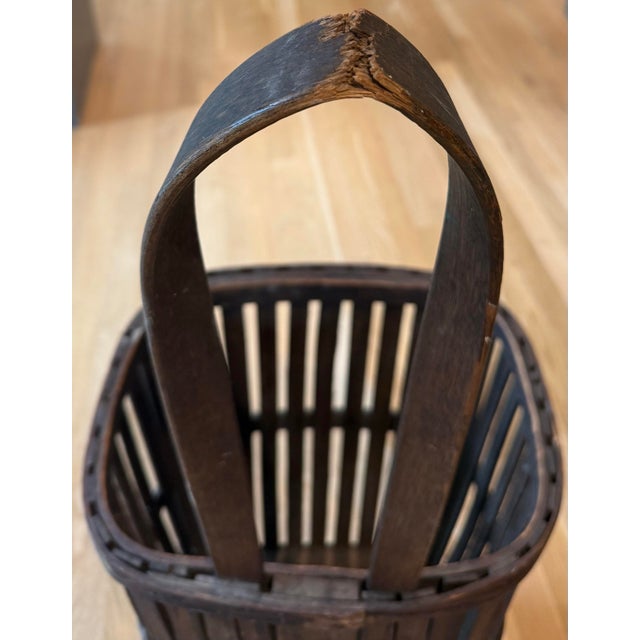 Antique Bentwood Grocery Shopping Cart Pull Basket For Sale - Image 11 of 11