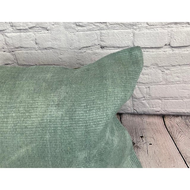 Turkish 16 x 24 Hemp Pillow Turkish Cushion Natural Spanish Green Pillow Cushion Cover For Sale - Image 3 of 4