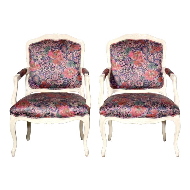 Bergere Arm Chairs by Weiman - a Pair For Sale