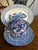 Late 20th Century Golden Rabbit Blue & White Enamelware Serveware Set ()Fish Platter, Splatter Lidded Dish & Polka Dot Serving Plate) - 3-Piece For Sale - Image 4 of 12