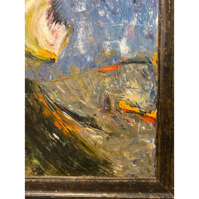 2000 - 2009 Wayne Trapp 'Meandering at Midnight" Oil on Canvas Original Painting, Framed For Sale - Image 5 of 10