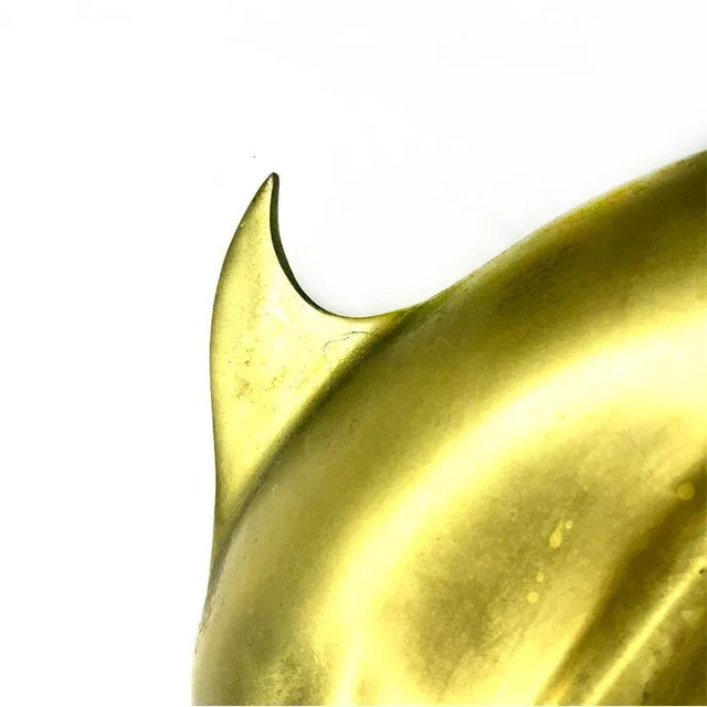 Metal 1980s Vintage Brass Dolphin Figurine For Sale - Image 7 of 10